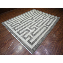 Load image into Gallery viewer, 8&#39;1&quot;x9&#39;9&quot; Taupe Brown, Finer Peshawar With Intricate Geometric Motifs Maze Design Natural Dyes, 100% Wool Hand Knotted, Oriental Rug FWR445128