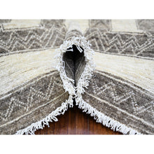 Load image into Gallery viewer, 8&#39;1&quot;x9&#39;9&quot; Taupe Brown, Finer Peshawar With Intricate Geometric Motifs Maze Design Natural Dyes, 100% Wool Hand Knotted, Oriental Rug FWR445128