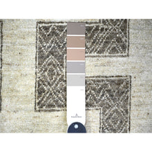 Load image into Gallery viewer, 8&#39;1&quot;x9&#39;9&quot; Taupe Brown, Finer Peshawar With Intricate Geometric Motifs Maze Design Natural Dyes, 100% Wool Hand Knotted, Oriental Rug FWR445128