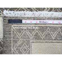 Load image into Gallery viewer, 8&#39;1&quot;x9&#39;9&quot; Taupe Brown, Finer Peshawar With Intricate Geometric Motifs Maze Design Natural Dyes, 100% Wool Hand Knotted, Oriental Rug FWR445128