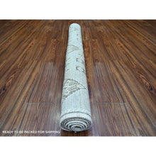Load image into Gallery viewer, 4&#39;x5&#39;8&quot; Ash Gray, Pure Wool Hand Knotted, Fine Peshawar With Intricate Geometric Motifs Natural Dyes, Oriental Rug FWR445140