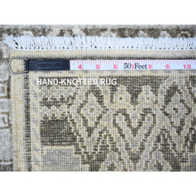 Load image into Gallery viewer, 4&#39;x5&#39;8&quot; Ash Gray, Pure Wool Hand Knotted, Fine Peshawar With Intricate Geometric Motifs Natural Dyes, Oriental Rug FWR445140