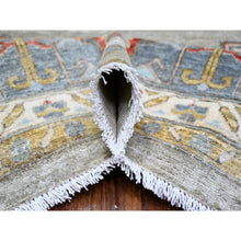 Load image into Gallery viewer, 10&#39;1&quot;x14&#39; Dark Gray, Finer Peshawar With Large Medallion Design, Natural Dyes, Pure Wool, Hand Knotted, Oriental Rug FWR445182