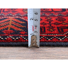 Load image into Gallery viewer, 1&#39;9&quot;x5&#39; Scarlet Red, Afghan Khamyab With Geometric Medallions Design, Soft And Velvety Wool, Hand Knotted, Natural Dyes, Short And Narrow Runner, Oriental Rug FWR4446