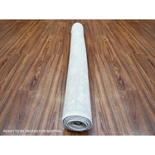 Load image into Gallery viewer, 4&#39;x5&#39;9&quot; White Wash Peshawar With Faded Design, Natural Dyes, Pure Wool, Hand Knotted, Oriental Rug FWR445230