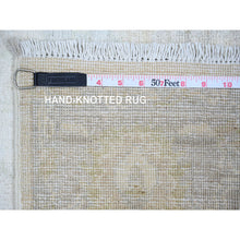 Load image into Gallery viewer, 4&#39;x5&#39;9&quot; White Wash Peshawar With Faded Design, Natural Dyes, Pure Wool, Hand Knotted, Oriental Rug FWR445230