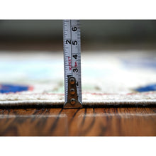 Load image into Gallery viewer, 3&#39;x10&#39; Tan Color, Anatolian Village Inspired With Large Design Elements And Bird Figurines Pure Wool Hand Knotted Oriental Runner Rug FWR445344