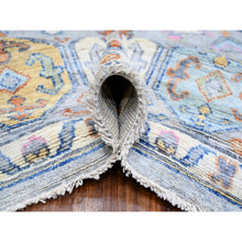 Load image into Gallery viewer, 9&#39;x11&#39;6&quot; Cloud Gray, Anatolian Village Inspired With Large Medallion Natural Dyes, Pure Wool Hand Knotted, Oriental Rug FWR445374