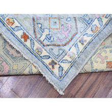 Load image into Gallery viewer, 9&#39;x11&#39;6&quot; Cloud Gray, Anatolian Village Inspired With Large Medallion Natural Dyes, Pure Wool Hand Knotted, Oriental Rug FWR445374