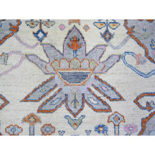 Load image into Gallery viewer, 9&#39;x11&#39;6&quot; Cloud Gray, Anatolian Village Inspired With Large Medallion Natural Dyes, Pure Wool Hand Knotted, Oriental Rug FWR445374