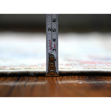 Load image into Gallery viewer, 4&#39;x6&#39; Ivory, Vegetable Dyes Wool, Hand Knotted Anatolian Village Inspired Geometric Medallions With Animal Figurines, Oriental Rug FWR445380