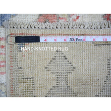 Load image into Gallery viewer, 4&#39;x6&#39; Ivory, Vegetable Dyes Wool, Hand Knotted Anatolian Village Inspired Geometric Medallions With Animal Figurines, Oriental Rug FWR445380