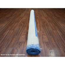 Load image into Gallery viewer, 6&#39;1&quot;x9&#39;1&quot; Medium Sapphire, Fine Peshawar With Intricate Geometric Motifs Natural Dyes, Extra Soft Wool Hand Knotted, Oriental Rug FWR445530