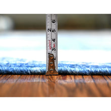 Load image into Gallery viewer, 6&#39;1&quot;x9&#39;1&quot; Medium Sapphire, Fine Peshawar With Intricate Geometric Motifs Natural Dyes, Extra Soft Wool Hand Knotted, Oriental Rug FWR445530