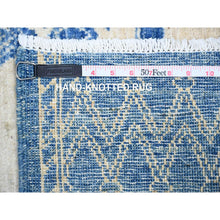 Load image into Gallery viewer, 6&#39;1&quot;x9&#39;1&quot; Medium Sapphire, Fine Peshawar With Intricate Geometric Motifs Natural Dyes, Extra Soft Wool Hand Knotted, Oriental Rug FWR445530