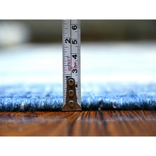 Load image into Gallery viewer, 6&#39;x8&#39;7&quot; Denim Blue, Pure Wool Hand Knotted, Finer Peshawar With Intricate Geometric Motifs Maze Design Natural Dyes, Oriental Rug FWR445566