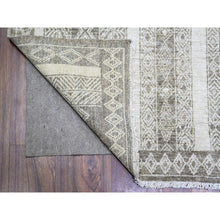 Load image into Gallery viewer, 6&#39;x9&#39; Taupe Brown, Extra Soft Wool Hand Knotted, Natural Dyes Finer Peshawar With Intricate Geometric Motifs, Oriental Rug FWR445668