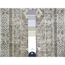 Load image into Gallery viewer, 6&#39;x9&#39; Taupe Brown, Extra Soft Wool Hand Knotted, Natural Dyes Finer Peshawar With Intricate Geometric Motifs, Oriental Rug FWR445668