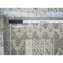 Load image into Gallery viewer, 6&#39;x9&#39; Taupe Brown, Extra Soft Wool Hand Knotted, Natural Dyes Finer Peshawar With Intricate Geometric Motifs, Oriental Rug FWR445668
