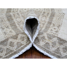 Load image into Gallery viewer, 7&#39;8&quot;x9&#39;6&quot; Taupe Brown, Vegetable Dyes Fine Peshawar With Intricate Geometric Motifs, Pure Wool Hand Knotted, Oriental Rug FWR445782