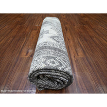 Load image into Gallery viewer, 7&#39;8&quot;x9&#39;6&quot; Taupe Brown, Vegetable Dyes Fine Peshawar With Intricate Geometric Motifs, Pure Wool Hand Knotted, Oriental Rug FWR445782