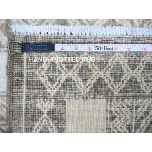 Load image into Gallery viewer, 7&#39;8&quot;x9&#39;6&quot; Taupe Brown, Vegetable Dyes Fine Peshawar With Intricate Geometric Motifs, Pure Wool Hand Knotted, Oriental Rug FWR445782