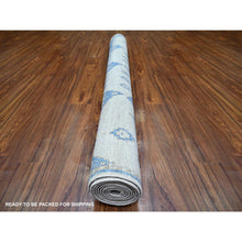 Load image into Gallery viewer, 6&#39;x8&#39;10&quot; Ivory, Fine Peshawar With Intricate Geometric Motifs Natural Dyes, Soft Wool Hand Knotted, Oriental RugFWR445788