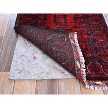 Load image into Gallery viewer, 1&#39;10&quot;x5&#39;1&quot; Ruby Red, Afghan Khamyab With Tribal Medallions Design, Natural Wool, Hand Knotted, Vegetable Dyes, Short And Narrow Runner, Oriental Rug FWR4452