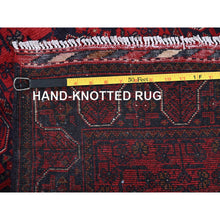 Load image into Gallery viewer, 1&#39;10&quot;x5&#39;1&quot; Ruby Red, Afghan Khamyab With Tribal Medallions Design, Natural Wool, Hand Knotted, Vegetable Dyes, Short And Narrow Runner, Oriental Rug FWR4452