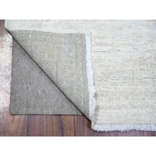 Load image into Gallery viewer, 2&#39;8&quot;x11&#39; White Wash Peshawar With Faded Design, Natural Dyes, Extra Soft Wool, Hand Knotted, Runner Oriental Rug FWR445818