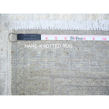 Load image into Gallery viewer, 2&#39;8&quot;x11&#39; White Wash Peshawar With Faded Design, Natural Dyes, Extra Soft Wool, Hand Knotted, Runner Oriental Rug FWR445818