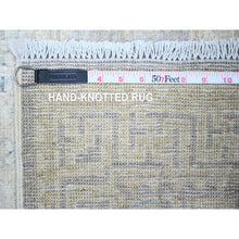 Load image into Gallery viewer, 2&#39;9&quot;x18&#39;6&quot; Light Gray, White Wash Peshawar Large Medallions Design, Natural Dyes, Pure Wool, Hand Knotted, Xl Oriental Rug FWR445830