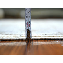 Load image into Gallery viewer, 4&#39;x9&#39;1&quot; Dim Gray, Vegetable Dyes Fine Peshawar With Intricate Geometric Motifs, 100% Wool Hand Knotted, Wide Runner Oriental Rug FWR445968