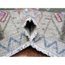 Load image into Gallery viewer, 9&#39;10&quot;x13&#39;8&quot; Cloud Gray, Fine Peshawar With Intricate Geometric Motifs Vegetable Dyes, Extra Soft Wool Hand Knotted, Oriental Rug FWR445974