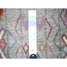 Load image into Gallery viewer, 9&#39;10&quot;x13&#39;8&quot; Cloud Gray, Fine Peshawar With Intricate Geometric Motifs Vegetable Dyes, Extra Soft Wool Hand Knotted, Oriental Rug FWR445974