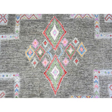 Load image into Gallery viewer, 9&#39;10&quot;x13&#39;8&quot; Cloud Gray, Fine Peshawar With Intricate Geometric Motifs Vegetable Dyes, Extra Soft Wool Hand Knotted, Oriental Rug FWR445974