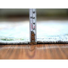 Load image into Gallery viewer, 2&#39;7&quot;x10&#39;1&quot; Glaucous Gray, Afghan Peshawar With Birds Of Paradise Design, Abrash, Natural Dyes, Extra Soft Wool, Hand Knotted, Runner Oriental Rug FWR446184