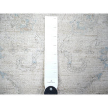 Load image into Gallery viewer, 2&#39;9&quot;x7&#39;8&quot; Rose White, Natural Dyes, Shiny Wool, Hand Knotted, White Wash Peshawar With Faded Design, Runner Oriental Rug FWR446214