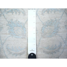 Load image into Gallery viewer, 2&#39;7&quot;x10&#39; Daisy White With Goose Gray, Extra Soft Wool, Hand Knotted, Washed Out Peshawar With Faded Colors, Vegetable Dyes, Runner Oriental Rug FWR446226