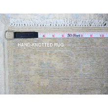 Load image into Gallery viewer, 2&#39;7&quot;x10&#39; Daisy White With Goose Gray, Extra Soft Wool, Hand Knotted, Washed Out Peshawar With Faded Colors, Vegetable Dyes, Runner Oriental Rug FWR446226