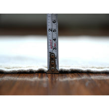 Load image into Gallery viewer, 2&#39;9&quot;x9&#39;5&quot; Stone White, Natural Dyes, Extra Soft Wool, White Wash Peshawar With Large Medallions, Hand Knotted, Runner Oriental Rug FWR446232