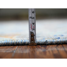 Load image into Gallery viewer, 4&#39;1&quot;x12&#39; Stone Eagle Gray, Vegetable Dyes, Afghan Peshawar With Colorful Birds Paradise, Organic Wool, Hand Knotted, Wide Runner Oriental Rug R74410