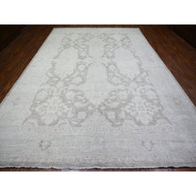 Load image into Gallery viewer, 9&#39;9&quot;x14&#39; Battleship Gray, Soft Wool, White Wash Peshawar With Faded Design, Natural Dyes, Hand Knotted, Oriental Rug FWR446676