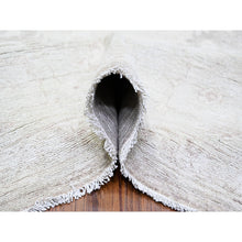 Load image into Gallery viewer, 9&#39;9&quot;x14&#39; Battleship Gray, Soft Wool, White Wash Peshawar With Faded Design, Natural Dyes, Hand Knotted, Oriental Rug FWR446676