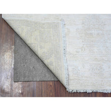 Load image into Gallery viewer, 3&#39;10&quot;x5&#39;10&quot; Daisy White, Natural Dyes, Soft Wool, Hand Knotted, Washed Out Peshawar With Faded Colors, Oriental Rug FWR446772
