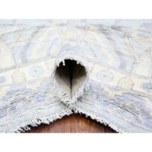 Load image into Gallery viewer, 11&#39;10&quot;x16&#39;3&quot; Chrome Gray, 100% Wool, Khotan Design Hand Knotted, Natural Dyes, White Wash Peshawar with Faded Colors, Oversized Oriental Rug FWR446790
