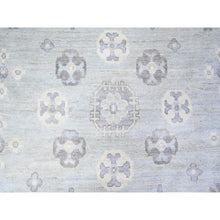 Load image into Gallery viewer, 11&#39;10&quot;x16&#39;3&quot; Chrome Gray, 100% Wool, Khotan Design Hand Knotted, Natural Dyes, White Wash Peshawar with Faded Colors, Oversized Oriental Rug FWR446790