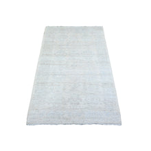 Load image into Gallery viewer, 3&#39;x4&#39;10&quot; Vivid White, Natural Wool, Washed Out Peshawar with Faded Design, Hand Knotted, Natural Dyes, Oriental Rug FWR446808
