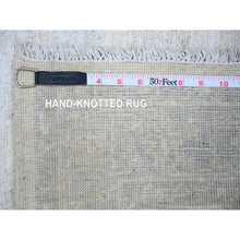 Load image into Gallery viewer, 3&#39;x4&#39;10&quot; Vivid White, Natural Wool, Washed Out Peshawar with Faded Design, Hand Knotted, Natural Dyes, Oriental Rug FWR446808