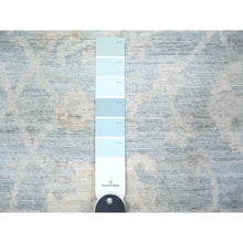 Load image into Gallery viewer, 2&#39;8&quot;x9&#39;9&quot; Beau Blue, Hand Knotted, Finer Peshawar With Soft Colors, Natural Dyes, Extra Soft Wool, Runner Oriental Rug FWR446820